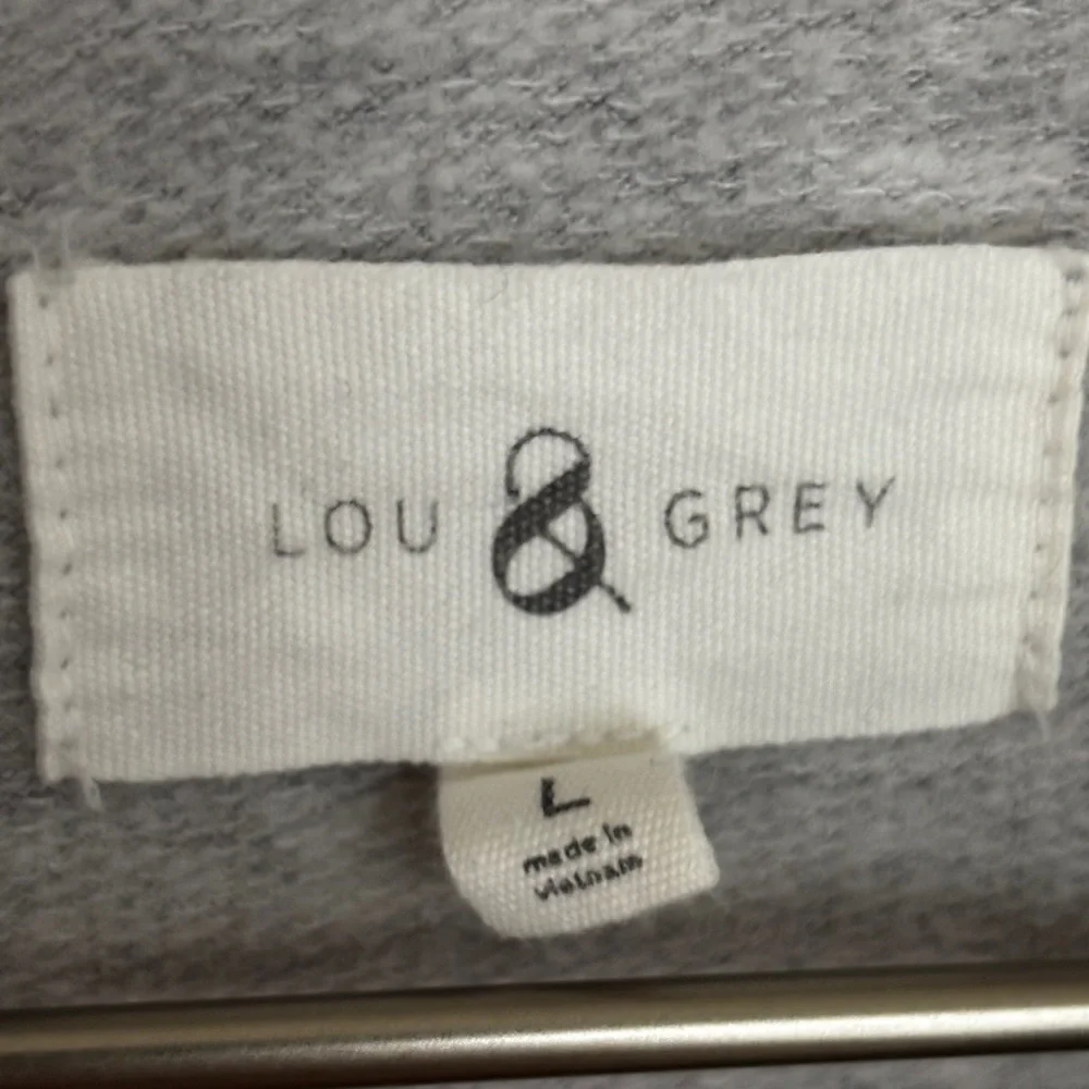LOFT Lou & Grey Quarter Zip Gray Heather Pullover Fleece Sweatshirt, Large - Picture 4 of 8